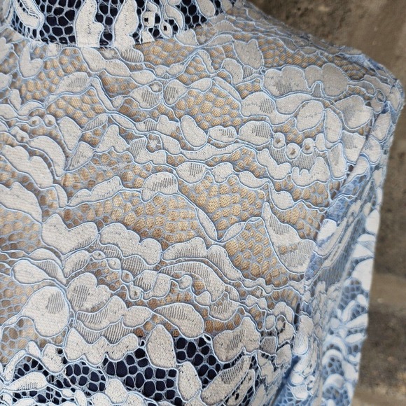 PAPER DOLLS London sz 6 Paper Dolls two tone contrast lace pencil dress - Picture 4 of 6